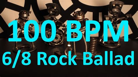 100 Bpm Rock Ballad 6 8 Drum Track Metronome Drum Beat Youtube