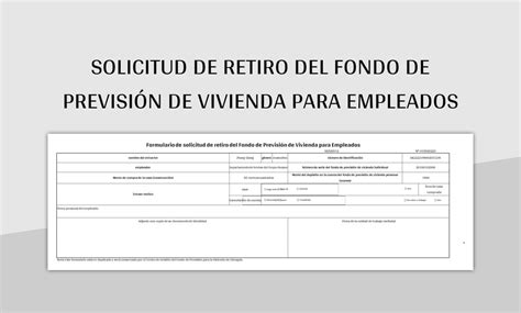 Plantilla de Excel Solicitud De Retiro Del Fondo De Previsión De