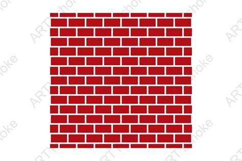 Brick Wall Svg File Ready For Cricut Illustration Par Artychoke Design