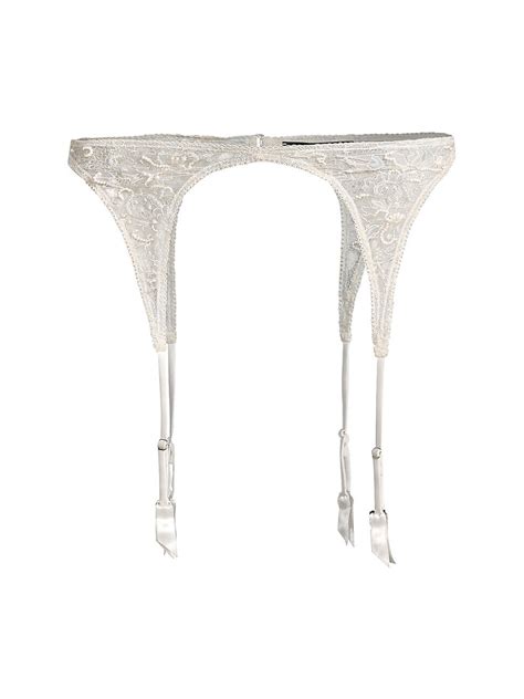 Kiki De Montparnasse Womens Beaded Garter Belt Ivory Editorialist