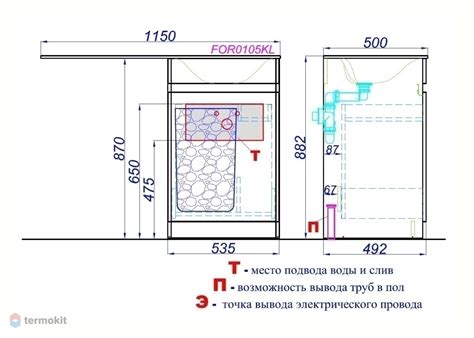 Тумба под умывальник Aqwella Forma 115(55) напольная с корзиной слева ...