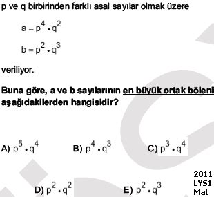 Ebob ve Ekok Çıkmış Son 10 Yılın Soru ve Çözümleri Matematik ve