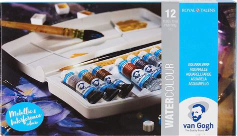 Van Gogh Watercolour Tube Set 12 X 10ml Metallic And Interference