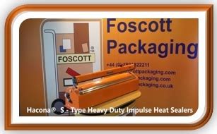 HACONA S620 Heavy Duty Impulse Heat Sealer With Cutter Foscott Packaging