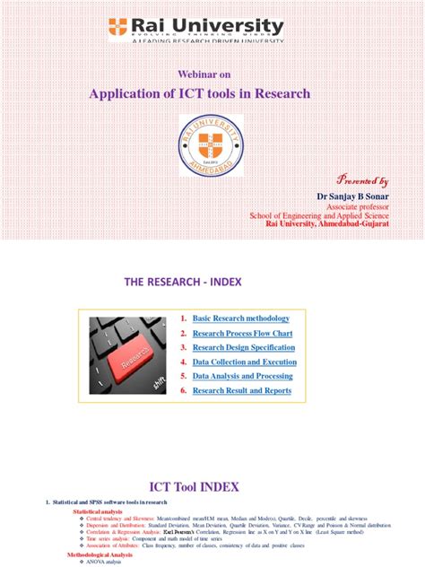 ICT Tools in Research - 10-11june2020 | PDF | Statistics | Analysis Of ...