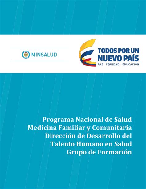 Programa Nacional De Salud Medicina Familiar Y Comunitaria