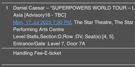 D Caesar Ticket Box A Tickets Vouchers Event Tickets On Carousell