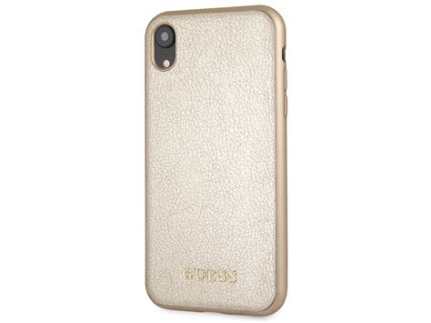 Guess Iridescent Case Goud Iphone Xr Hoesje