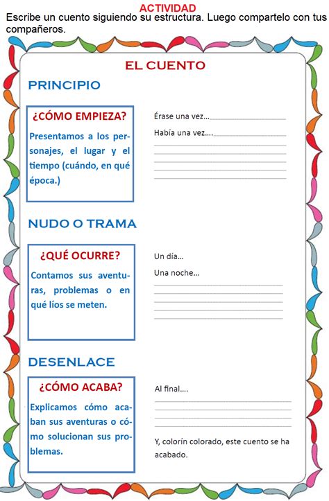 Ejercicio De Partes Del Cuento Artofit