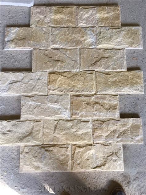 Hanphar Yellow Mushroom Marble Stone Wall Veneer From Viet Nam