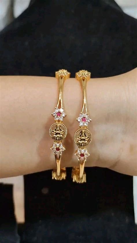 Beautiful Lakshmi Devi Bangles In Gold Bangles Design Gold