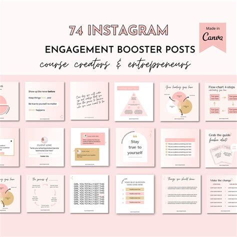 Instagram Engagement Booster Template Bundle Social Media Etsy