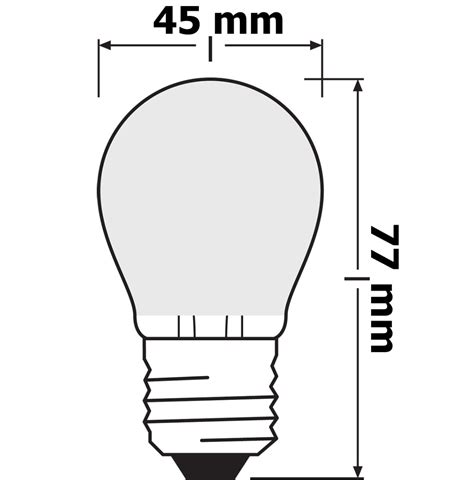 Żarówka Led E27 P45 4 8w 40w 470lm 2700k Ciepła 320° Filament