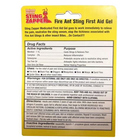 6 Fire Ant Bite Treatment Sting Zapper Gel Cream Bee Bed Bugs Mosquito First Aid | eBay