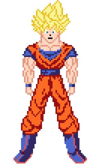 Goku Ssj1 Pixel Art