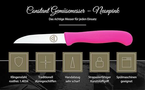 Solingen Messer Kunststoffgriff Neon Pink Premium Gem Semesser