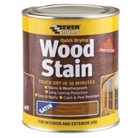 Woodstain Satin Dark Oak Ml Quick Dry Everbuild Twiggs