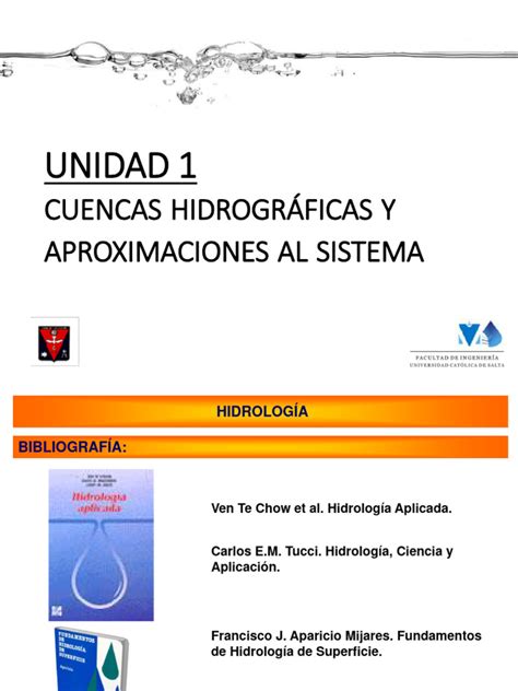 1 Introducción Y Ciclo Hidrológico Pdf Hidrología Agua