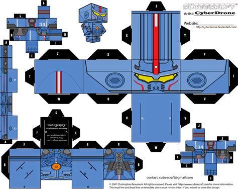 Gipsy Danger from Pacific Rim Paper Toy | Free Printable Papercraft Templates