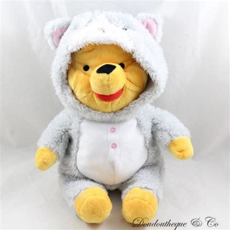 Peluche Winnie l ourson DISNEY Simba Toys déguisé en chat gris 32 c