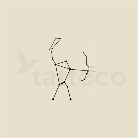 Orion Constellation Temporary Tattoo set of 3 - Etsy