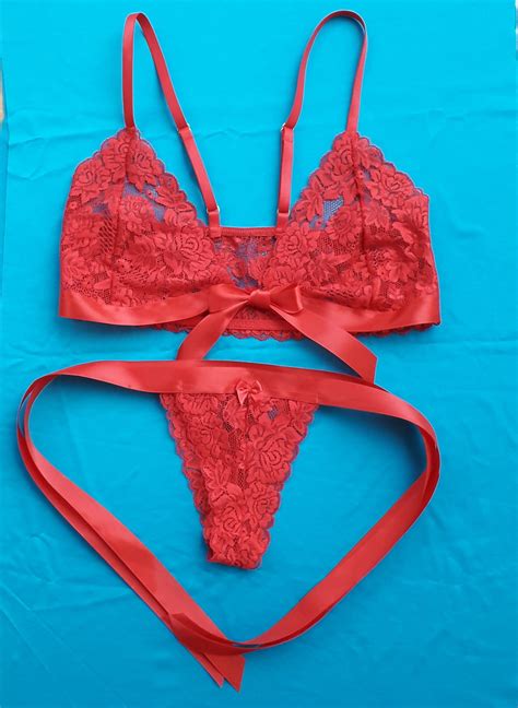 Conjunto De Lingerie Sensual De Renda Tam M No Elo Neide Camargo