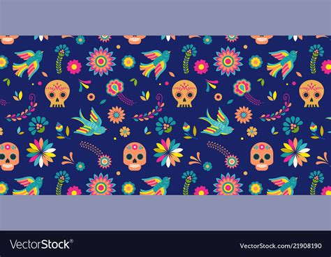 Day Of The Dead Dia De Los Muertos Background Vector Image