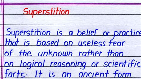 Superstition Essay In English Essay On Superstition In English YouTube