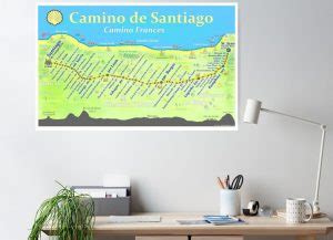 Camino De Santiago Map Camino Frances Distances