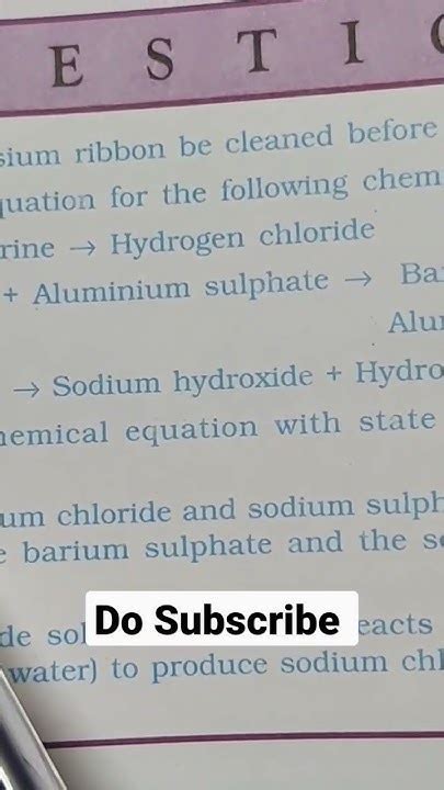 Why Should Magnesium Ribbon Cleaned Before Burning In Air Cbse Class 10 Chemistry Chemical