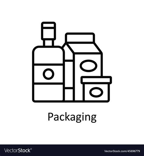 Packaging Outline Icon Design Royalty Free Vector Image