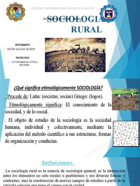Sociologia Rural Pdf Área Rural Sociología