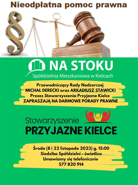 Darmowe porady prawne Spółdzielnia Mieszkaniowa Na Stoku w Kielcach