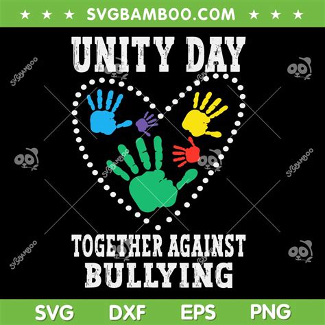 Together Against Bullying Orange Svg Png