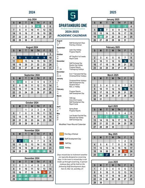 Spartanburg County Schools Calendar District 1-6 [25-26] - EduCounty