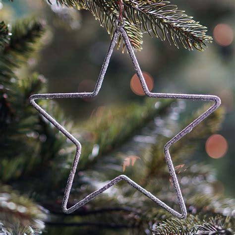 Christbaumschmuck Metall Stern Silber It S All About Christmas