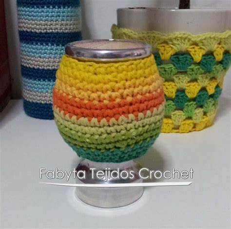 decora tus mates y tus termos con crochet Croché Creatividad Tejidos