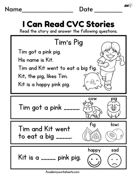 Cvc Sentences With Pictures