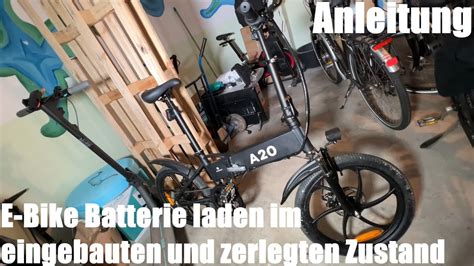 E Bike Elektronisches Faltrad Batterie Akku Laden Im Off