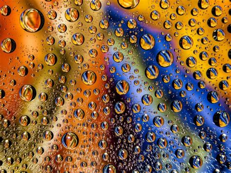 Drops Wet Surface Colorful Macro 4k Wallpaper TOPpng