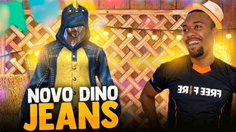 FREE FIRE AO VIVONOVO DINO JEANS CHEGOUZERANDO A ROLETA DO DINOSOLO