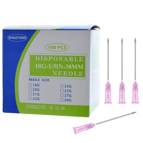 Disposable Sterile Needles 100pack 18g 1 5in Industrial And Scientific