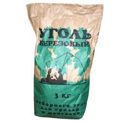 Упаковка для угля-мешки из крафт бумаги, ткани и ВПП