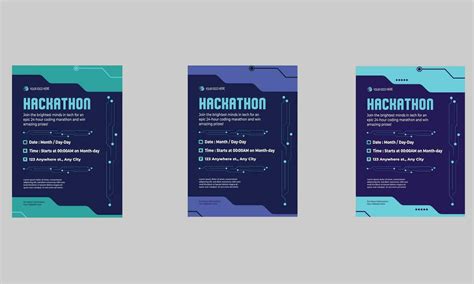 Hackathon Flyer Design Vector Templates 32976715 Vector Art At Vecteezy