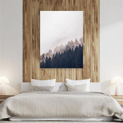 Trees Tilted Misty Forest Wall Art By Eberhard Grossgasteiger Art