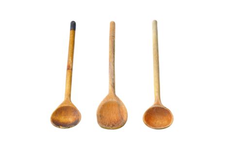 Three Wooden Spoons Cutout Cutout Kitchen Utensils Objects Png