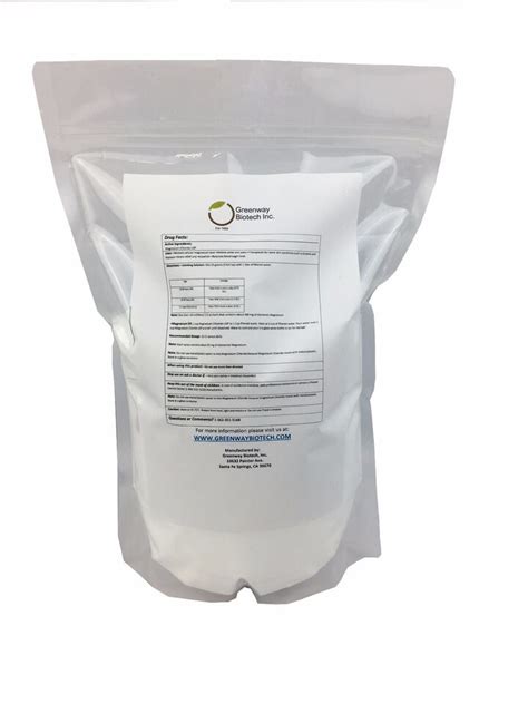 Magnesium Chloride Pharmaceutical Grade 100 Edible Greenway Biotech