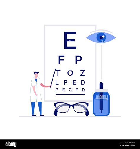 Ophthalmology Medical Vector Illustration Concept With Characters