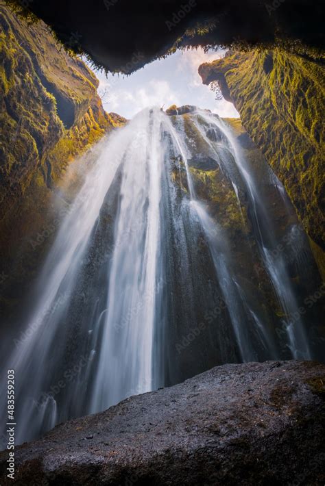 Gljufrabui also known as Gljufrafoss is a beautiful waterfall inside a ...