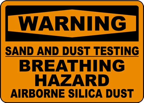 Airborne Silica Dust Sign Claim Your Discount